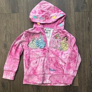 Disney Parks Princess Tie-Dye Pink Hoodie